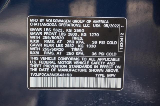 2022 Volkswagen Atlas 2.0T SE w/Technology