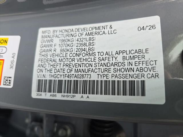 2026 Honda Accord Sedan SE