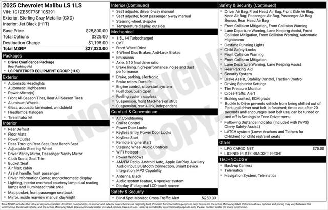 2025 Chevrolet Malibu FWD LS