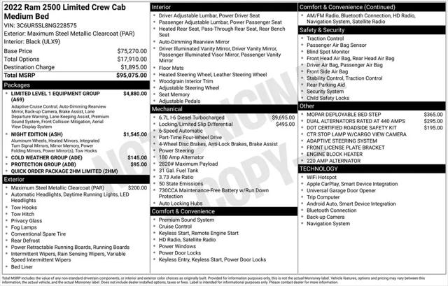 2022 Ram 2500 Limited Crew Cab 4x4 6'4" Box