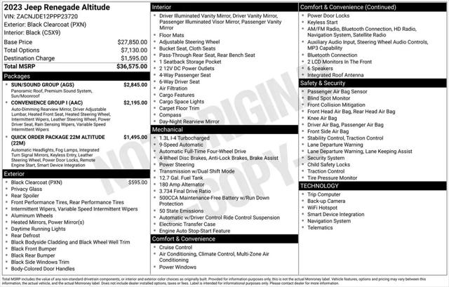 2023 Jeep Renegade Altitude 4x4