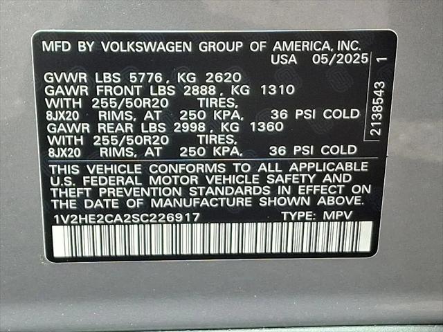 2025 Volkswagen Atlas Cross Sport 2.0T SE w/Technology