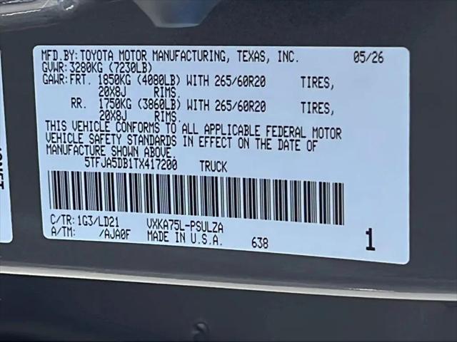 2026 Toyota Tundra Limited CrewMax 5.5' Bed