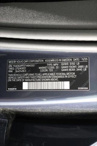2026 Volvo XC90 Ultra, B6 AWD Gas (mild hybrid), Gasoline, Bright, 7 Seats
