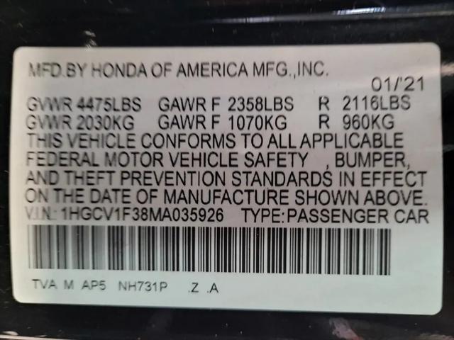 2021 Honda Accord Sport