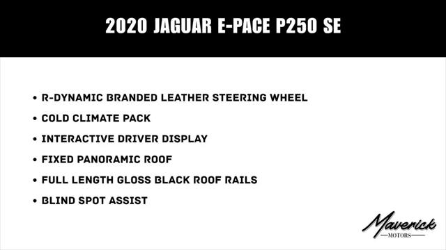 2020 Jaguar E-PACE SE P250 AWD Automatic