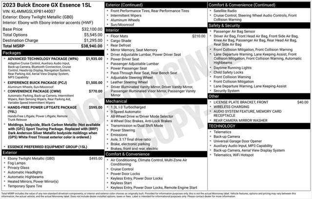 2023 Buick Encore GX Essence AWD