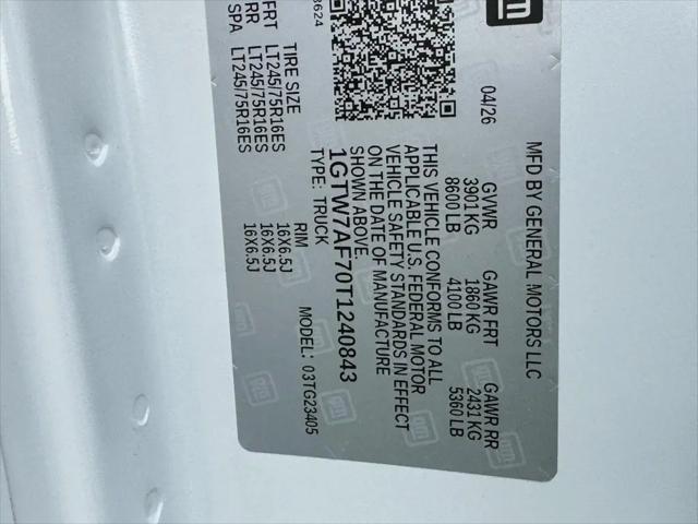 2026 GMC Savana Cargo 2500 Regular Wheelbase, Work Van, RWD