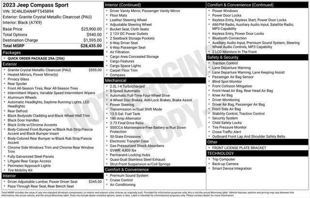2023 Jeep Compass Sport 4x4