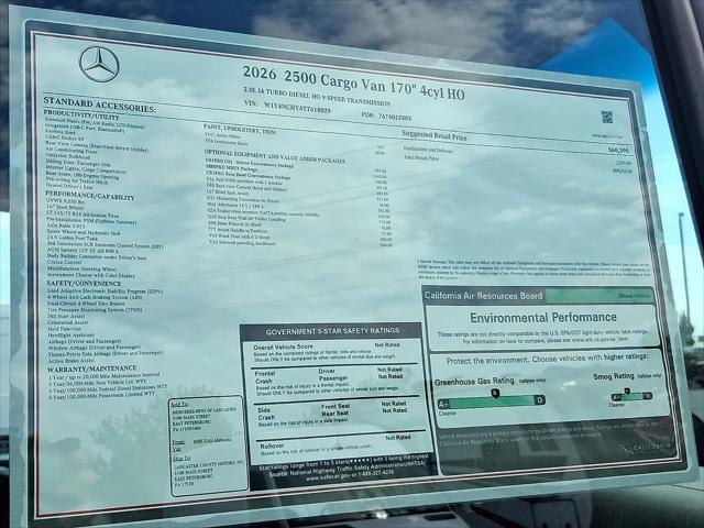 2026 Mercedes-Benz Sprinter 2500 High Roof 4-Cyl Diesel HO