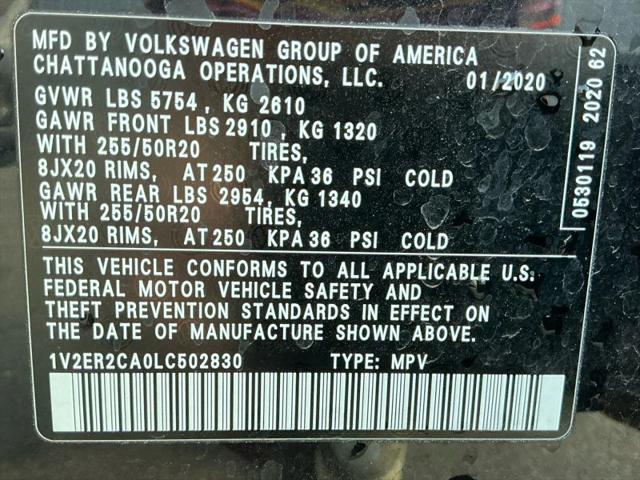 2020 Volkswagen Atlas 3.6L V6 SEL