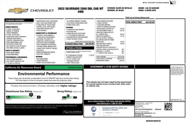 2022 Chevrolet Silverado 2500HD 4WD Double Cab Long Bed WT