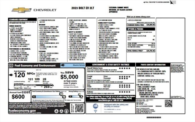 2023 Chevrolet Bolt EV FWD 2LT