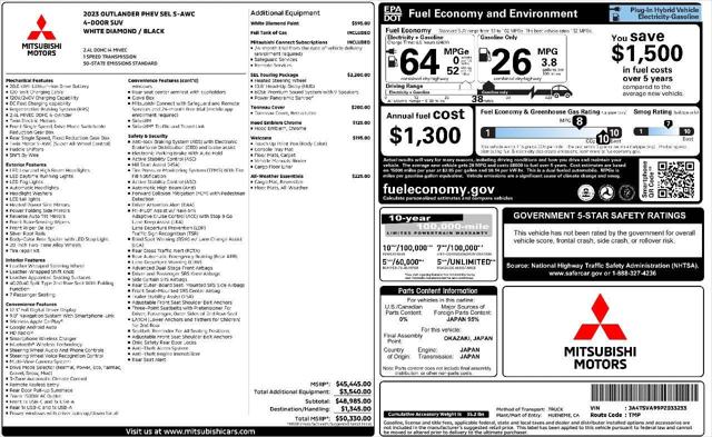 2023 Mitsubishi Outlander PHEV SEL S-AWC