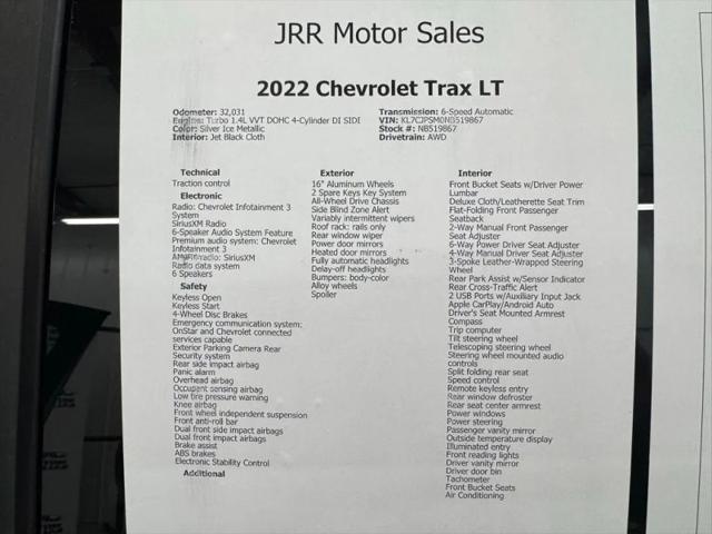 2022 Chevrolet Trax AWD LT
