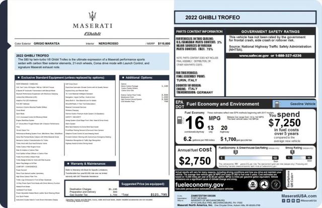 2022 Maserati Ghibli Trofeo
