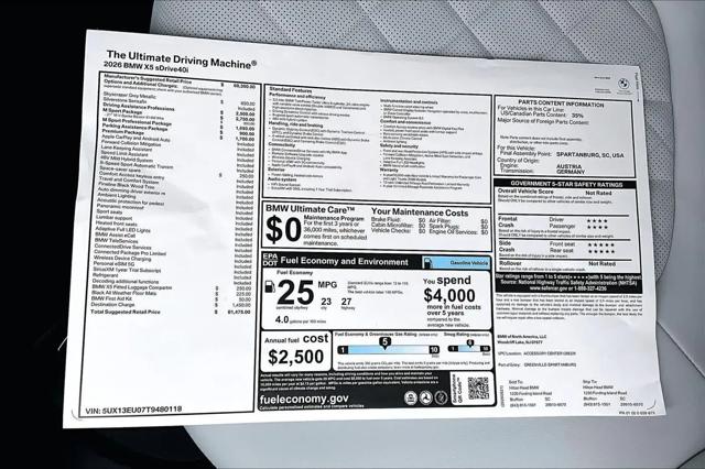 2026 BMW X5 sDrive40i