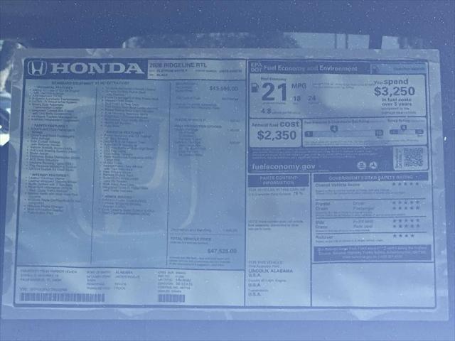 2026 Honda Ridgeline RTL