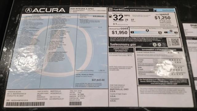 2026 Acura Integra FWD A-Spec