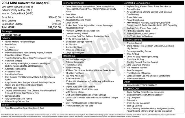2024 MINI Cooper Convertible Cooper S