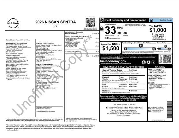 2026 Nissan Sentra S