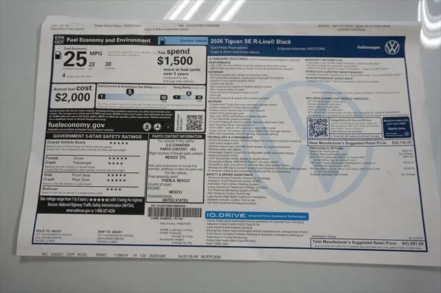 2026 Volkswagen Tiguan SE R-Line Black