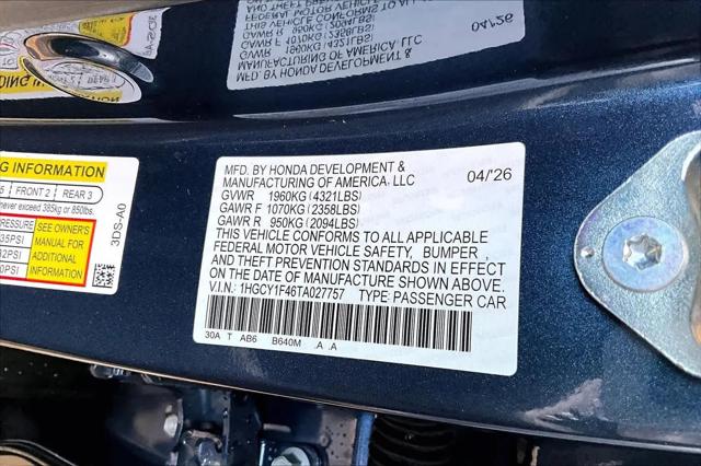 2026 Honda Accord Sedan SE