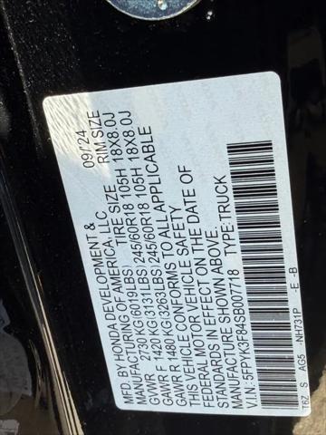 2025 Honda Ridgeline Black Edition