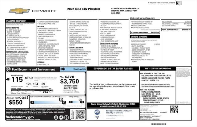 2022 Chevrolet Bolt EUV FWD Premier