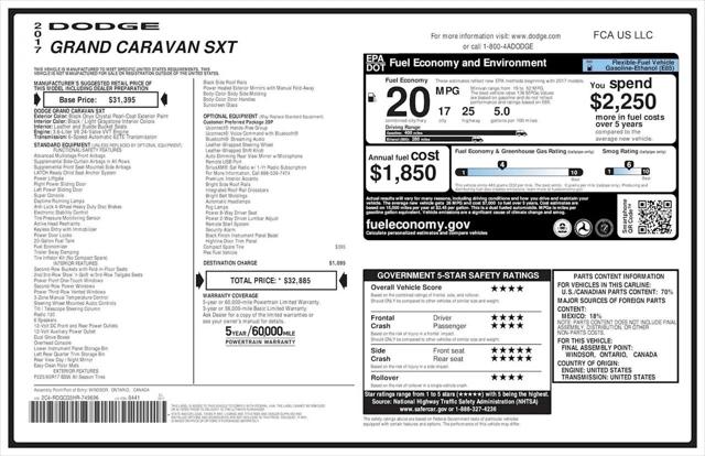 2017 Dodge Grand Caravan SXT