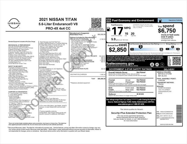 2021 Nissan Titan Crew Cab PRO-4X 4x4