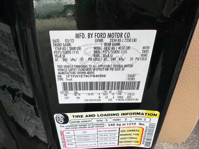 2012 Ford F-150 LARIAT
