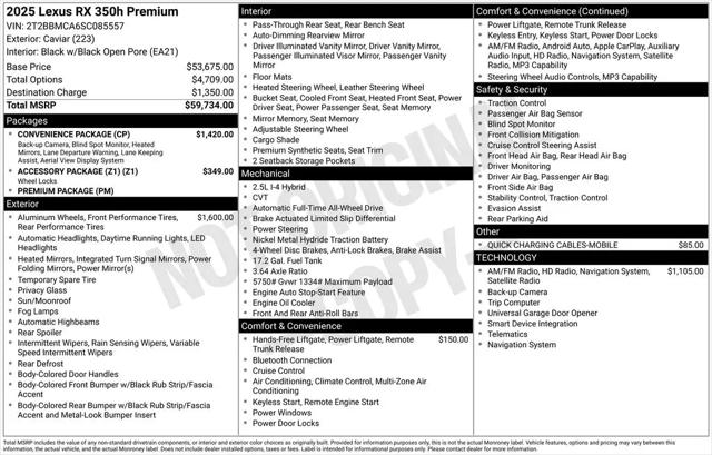 2025 Lexus RX 350 Premium