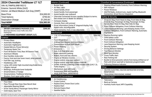 2024 Chevrolet TrailBlazer FWD LT