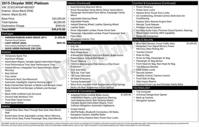 2015 Chrysler 300 Platinum