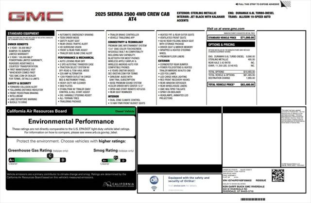 2025 GMC Sierra 2500HD 4WD Crew Cab Standard Bed AT4