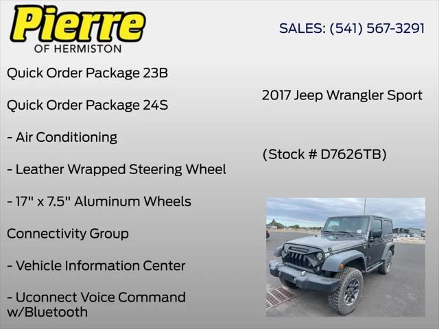 2017 Jeep Wrangler Sport 4x4