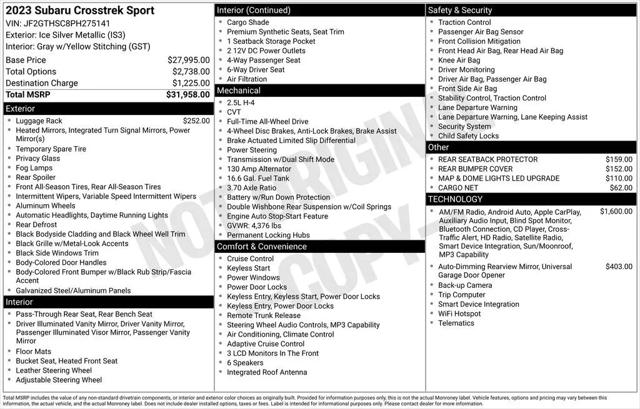 2023 Subaru Crosstrek Sport