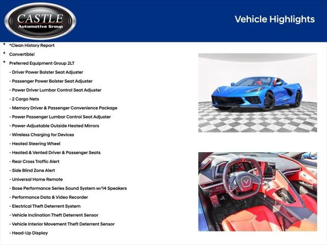 2024 Chevrolet Corvette Stingray RWD Convertible 2LT