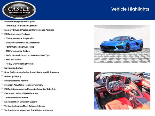 2024 Chevrolet Corvette Stingray RWD Convertible 2LT