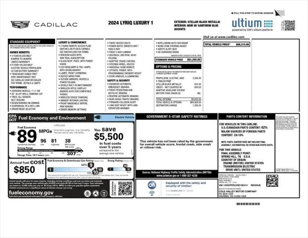 2024 Cadillac iQ Luxury w/1SC