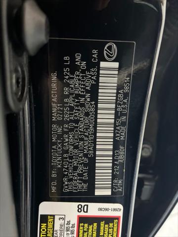 2021 Lexus ES 250 250