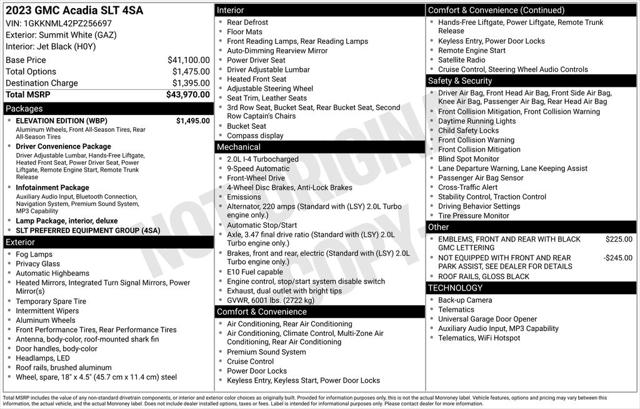 2023 GMC Acadia FWD SLT