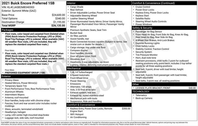 2021 Buick Encore FWD Preferred