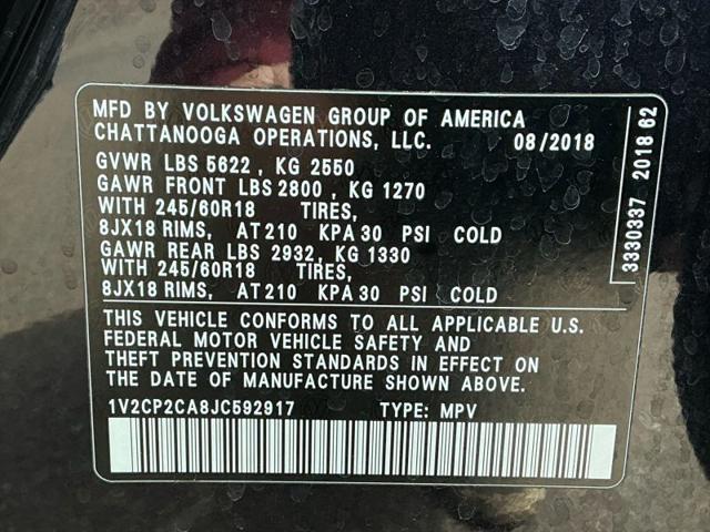 2018 Volkswagen Atlas 2.0T SE