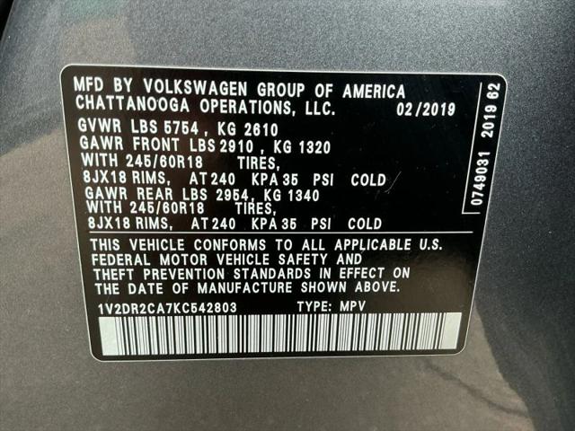 2019 Volkswagen Atlas 3.6L V6 SE