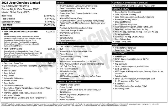 2026 Jeep Cherokee Limited