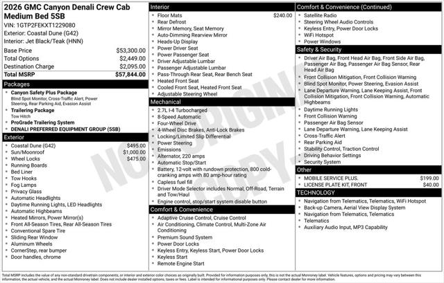 2026 GMC Canyon Denali, 4WD