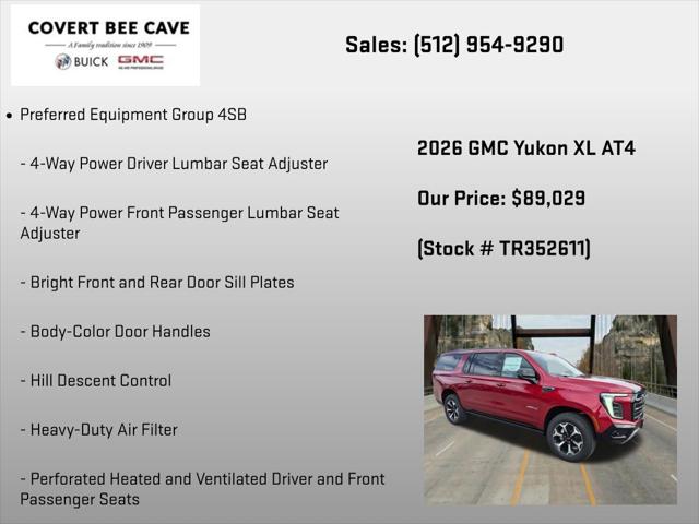 2026 GMC Yukon XL 4WD AT4