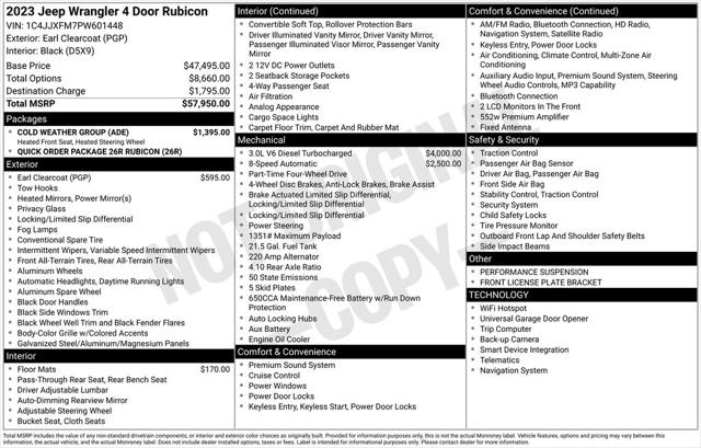 2023 Jeep Wrangler 4-Door Rubicon 4x4